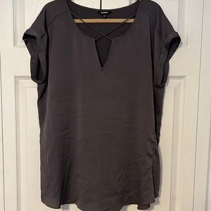 Express grey blouse